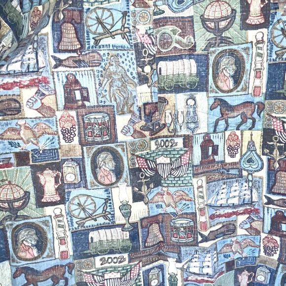 Vintage Reyn Spooner Camp Shirt Men XXL New England Americana 2002 4th Hawaiian - Picture 3 of 4